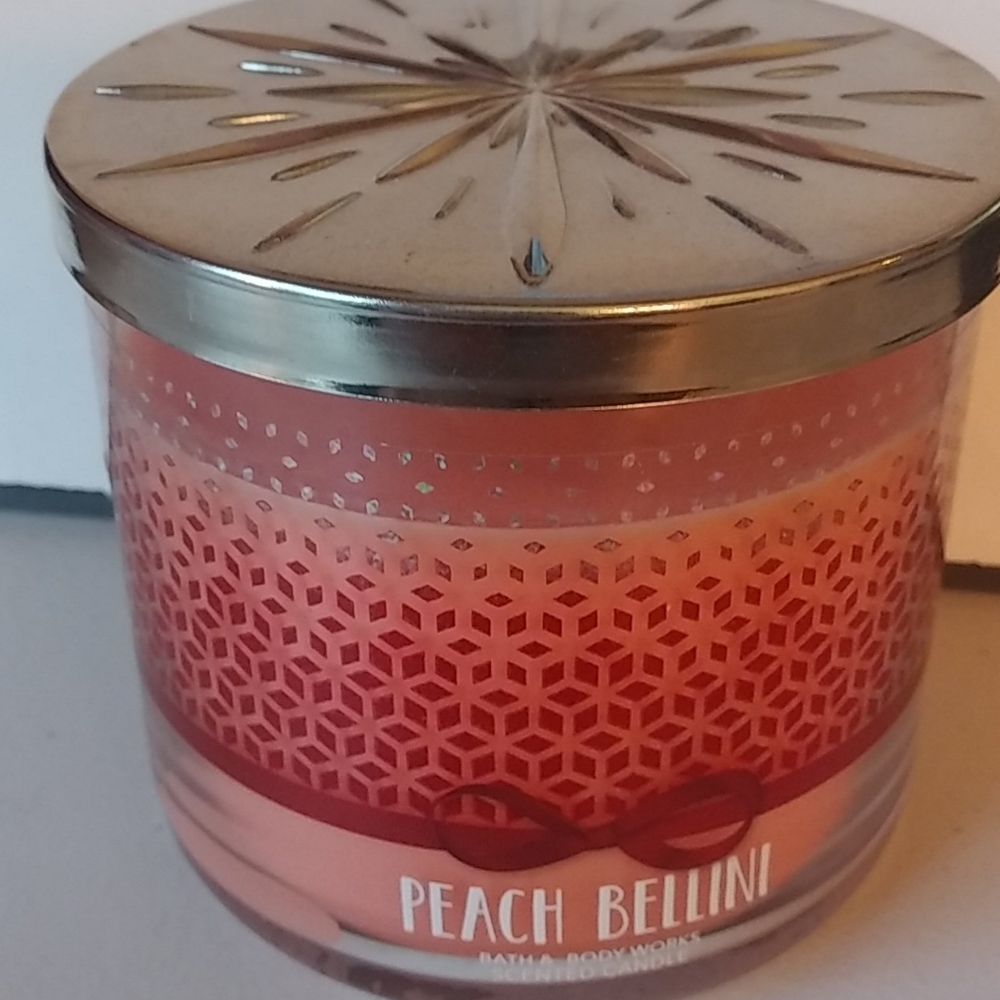Bath & Body Works Peach Bellini 3 wick candle